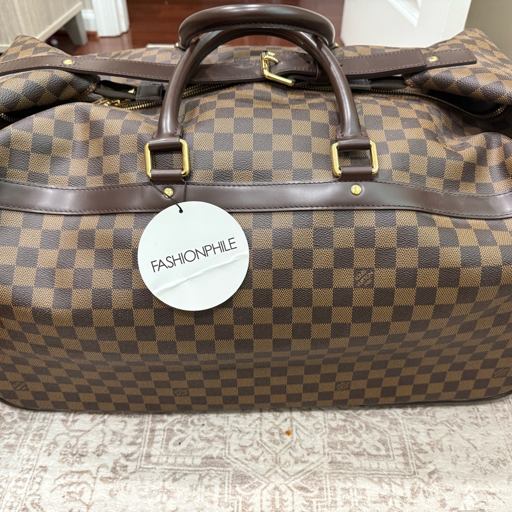 Luxury Brown Checkered Men's Bag